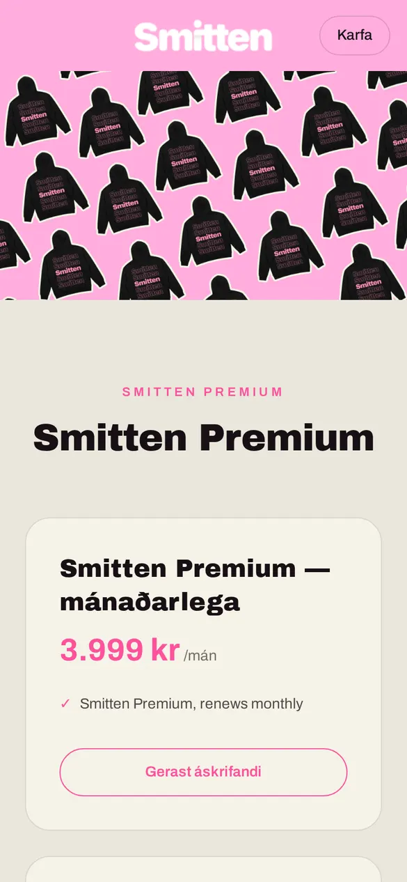 Smitten on a phone